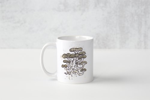 Grey Oyster Mushroom Mug