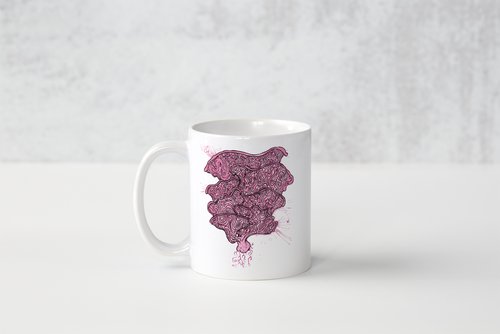 Pink Oyster Mushroom Mug